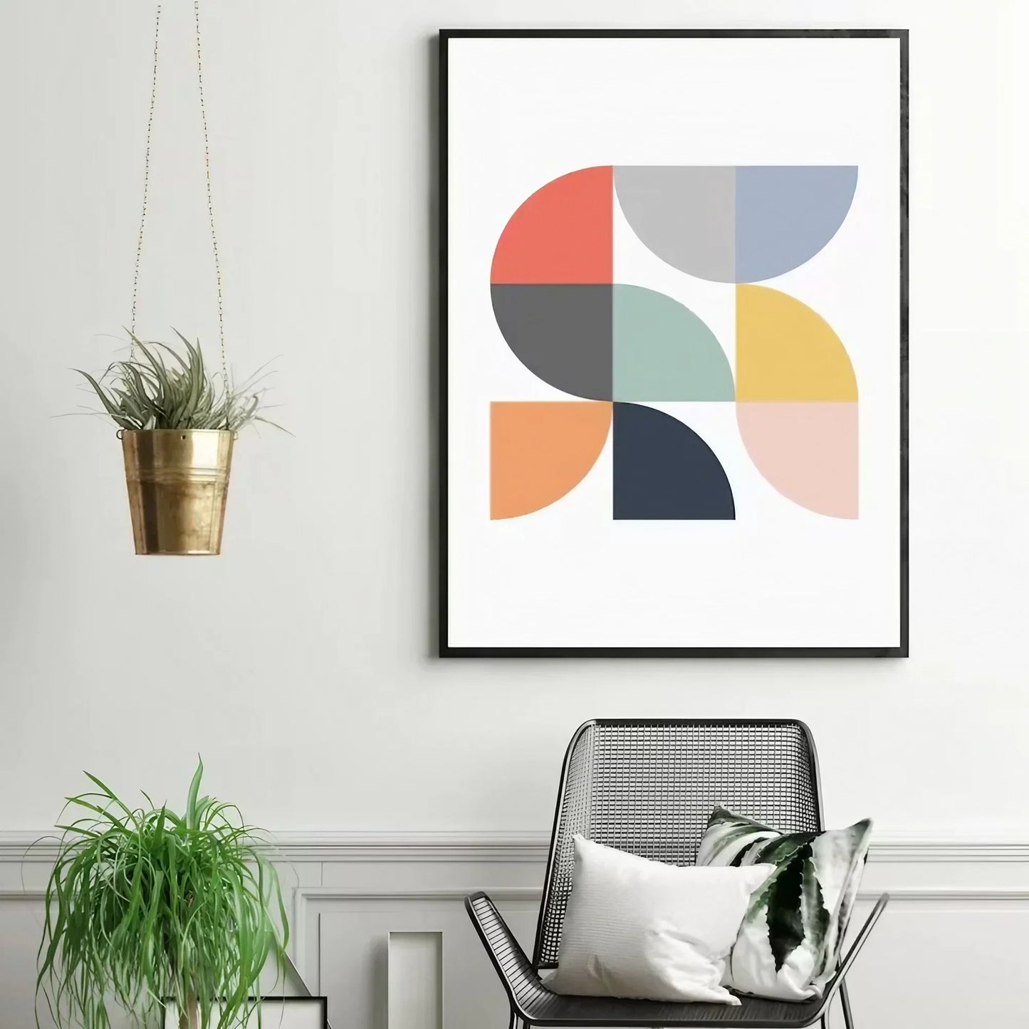 Scandinavian Geometric Mid Century Wall Frame