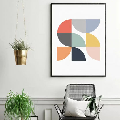 Scandinavian Geometric Mid Century Wall Frame