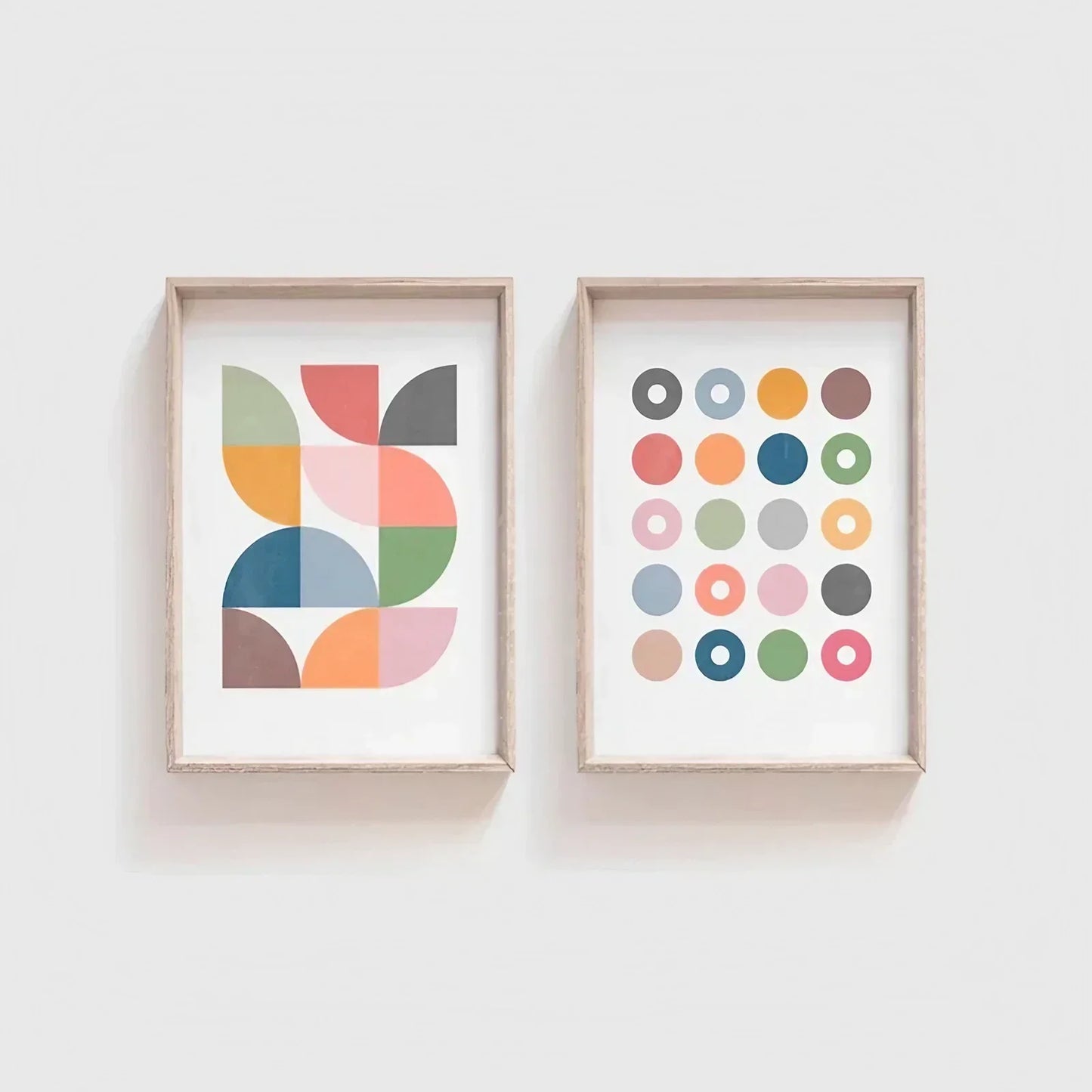 Bold Colorful Scandinavian Mid Century Wall Frame