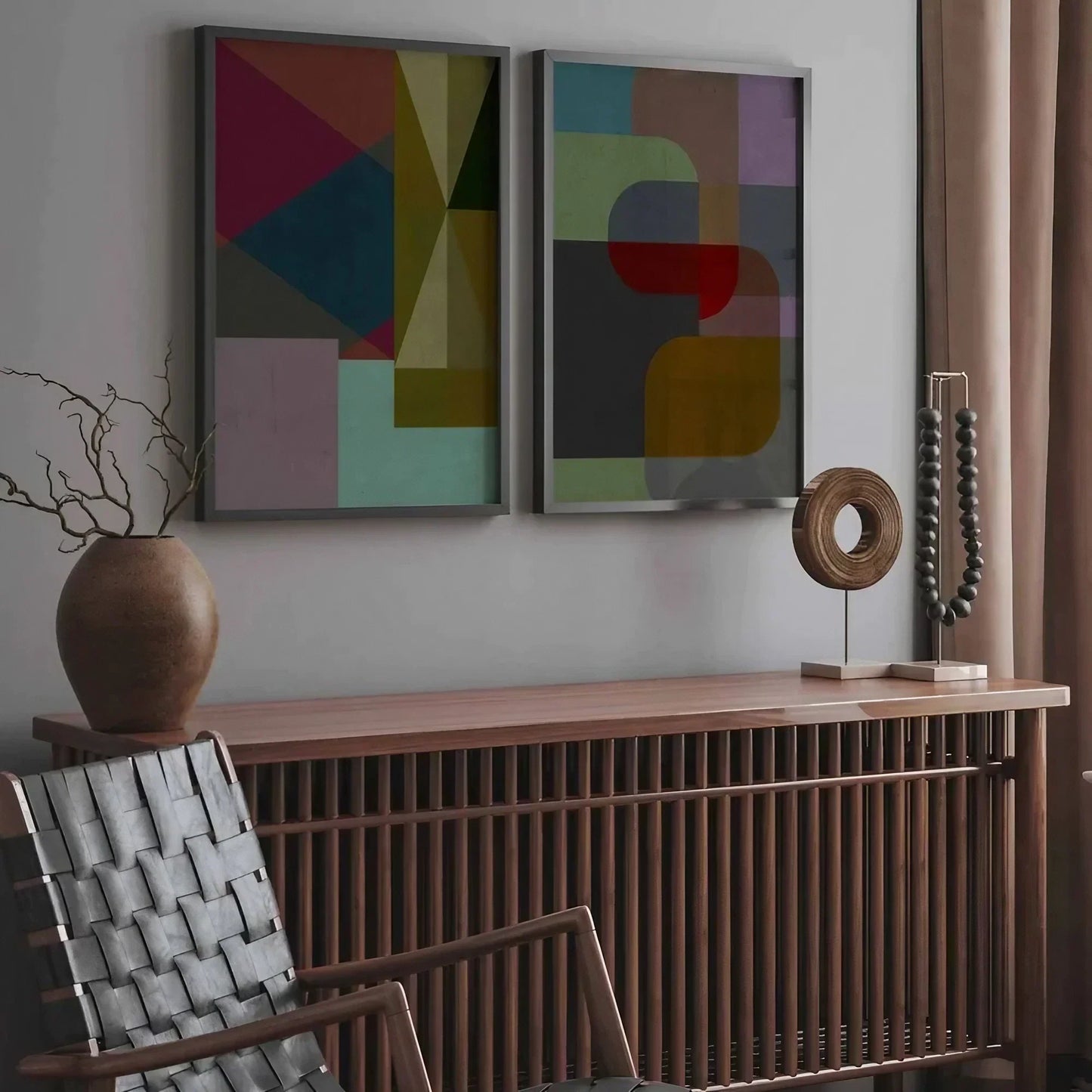 Modern Poster Geometric Teen Room Decor Office Wall Frame