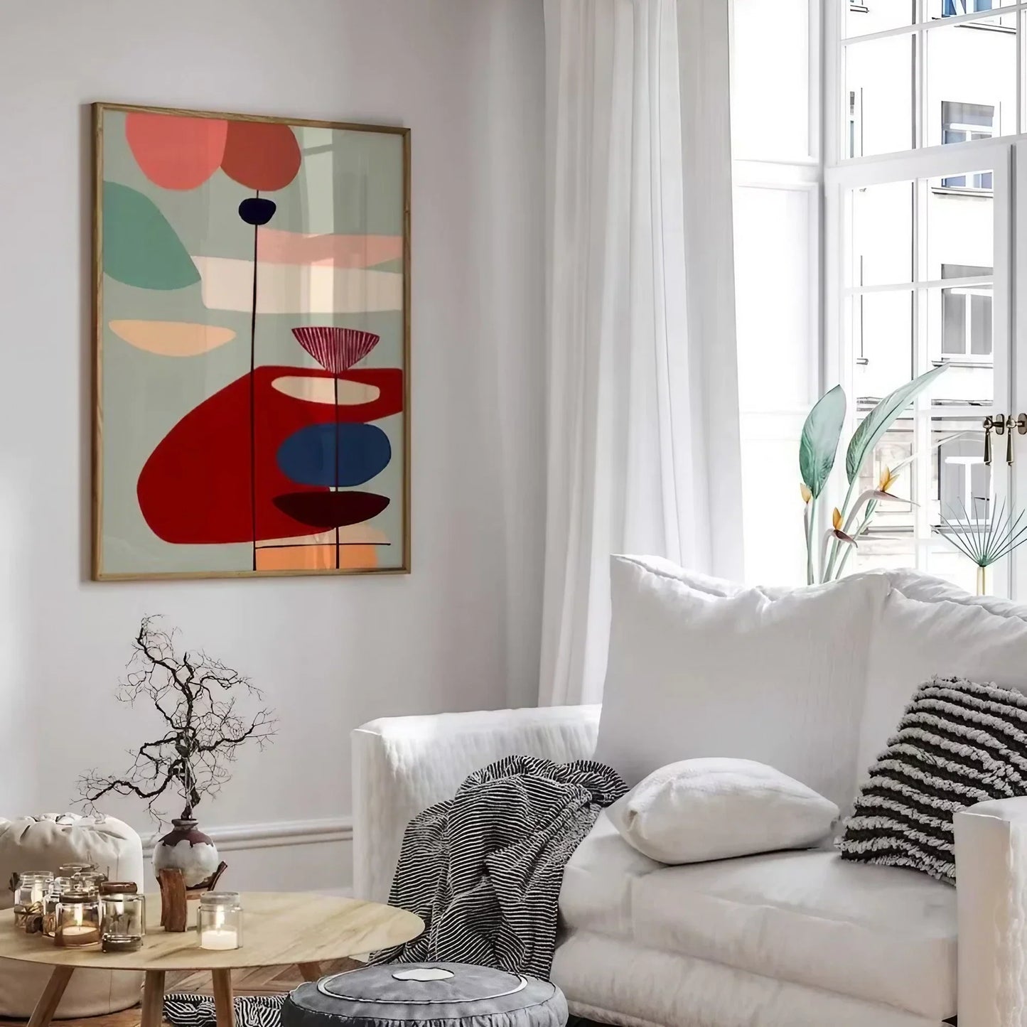 Blue Surreal Art Print Large Blue Wall Frame