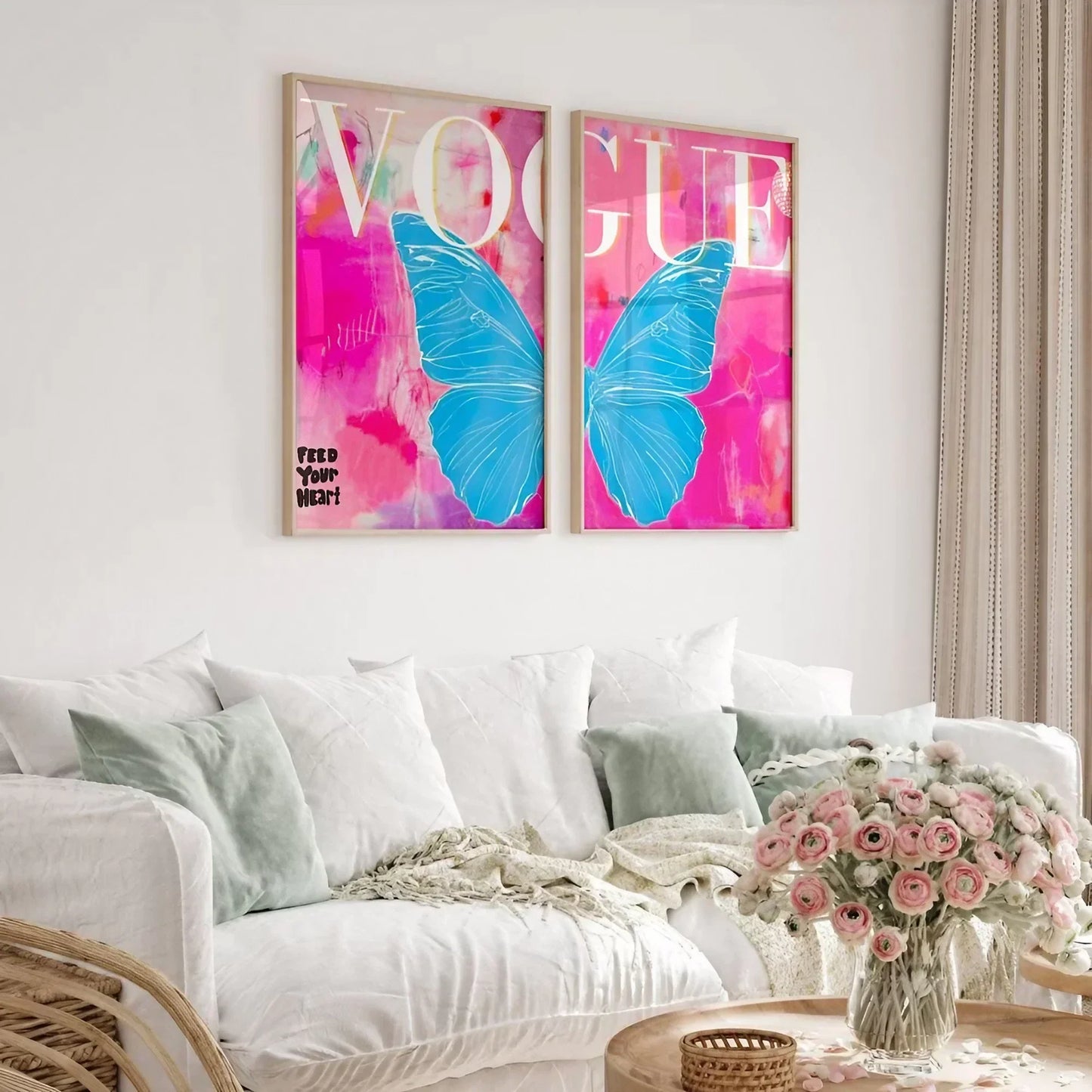 Butterfly Wall Art Set of 2 Wall Frame