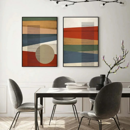 Earth Colors Above Bed Decor, Kids Room Decor Living Room Art Wall Frame