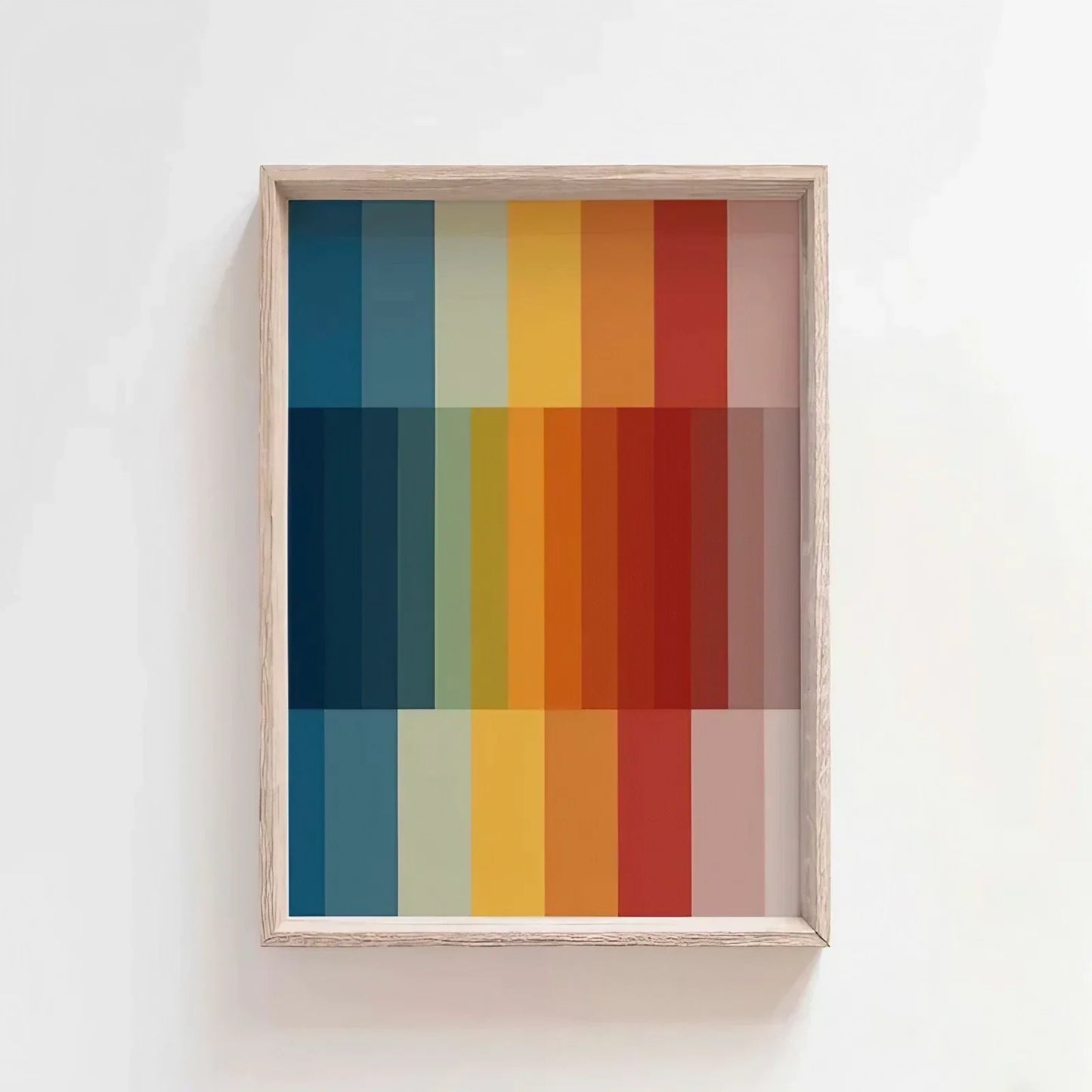 Bold Large Abstract Rainbow Wall Frame