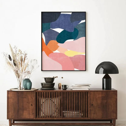 Set of 2 Vibrant Wall Art Modern Colorful Wall Frame