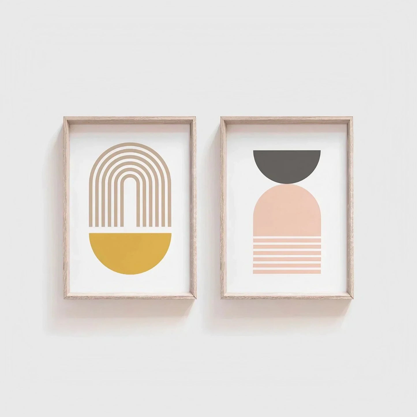 Colorful Bedroom Set of 2 Rainbow Print Teen Girls Bedroom Decor Wall Frame