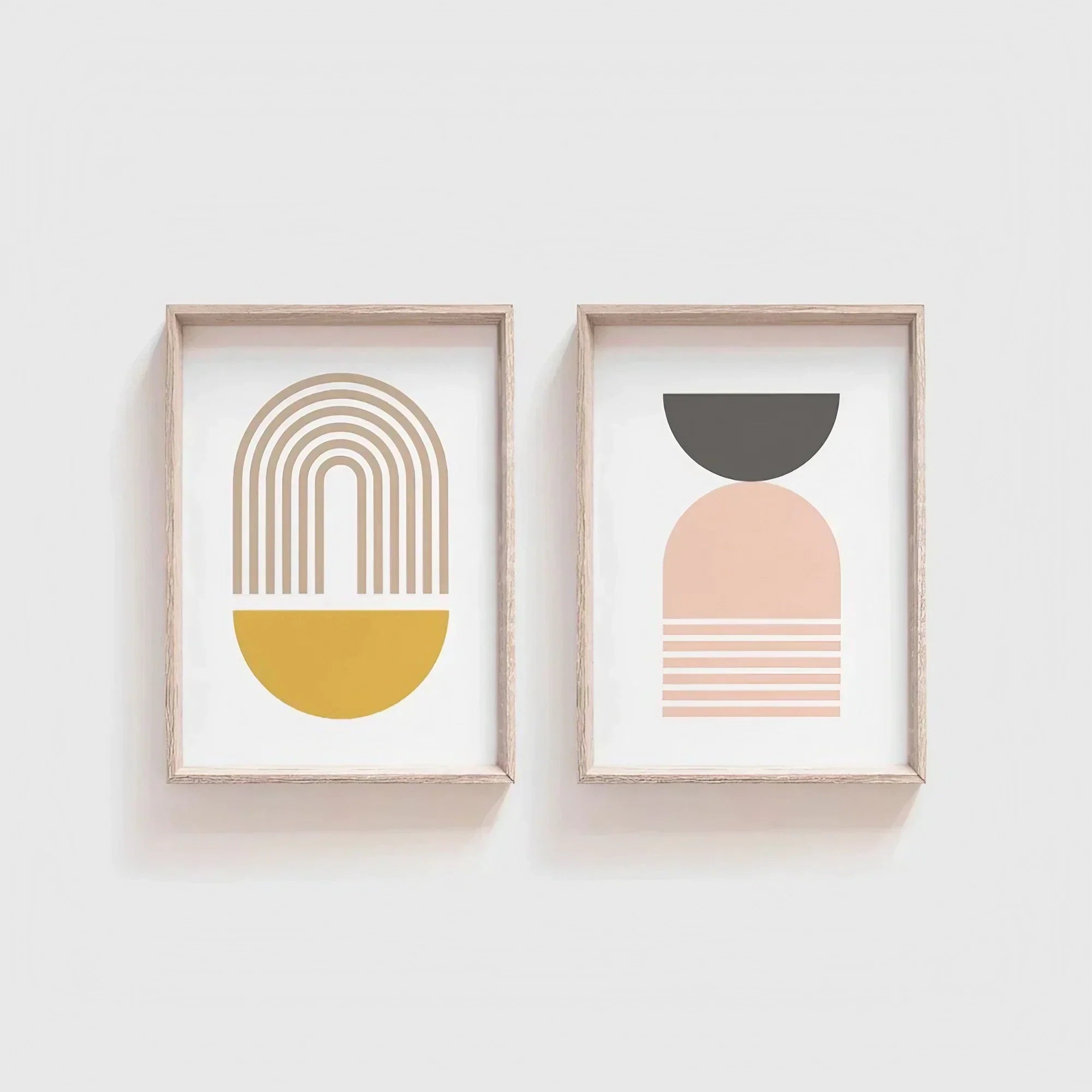 Colorful Bedroom Set of 2 Rainbow Print Teen Girls Bedroom Decor Wall Frame
