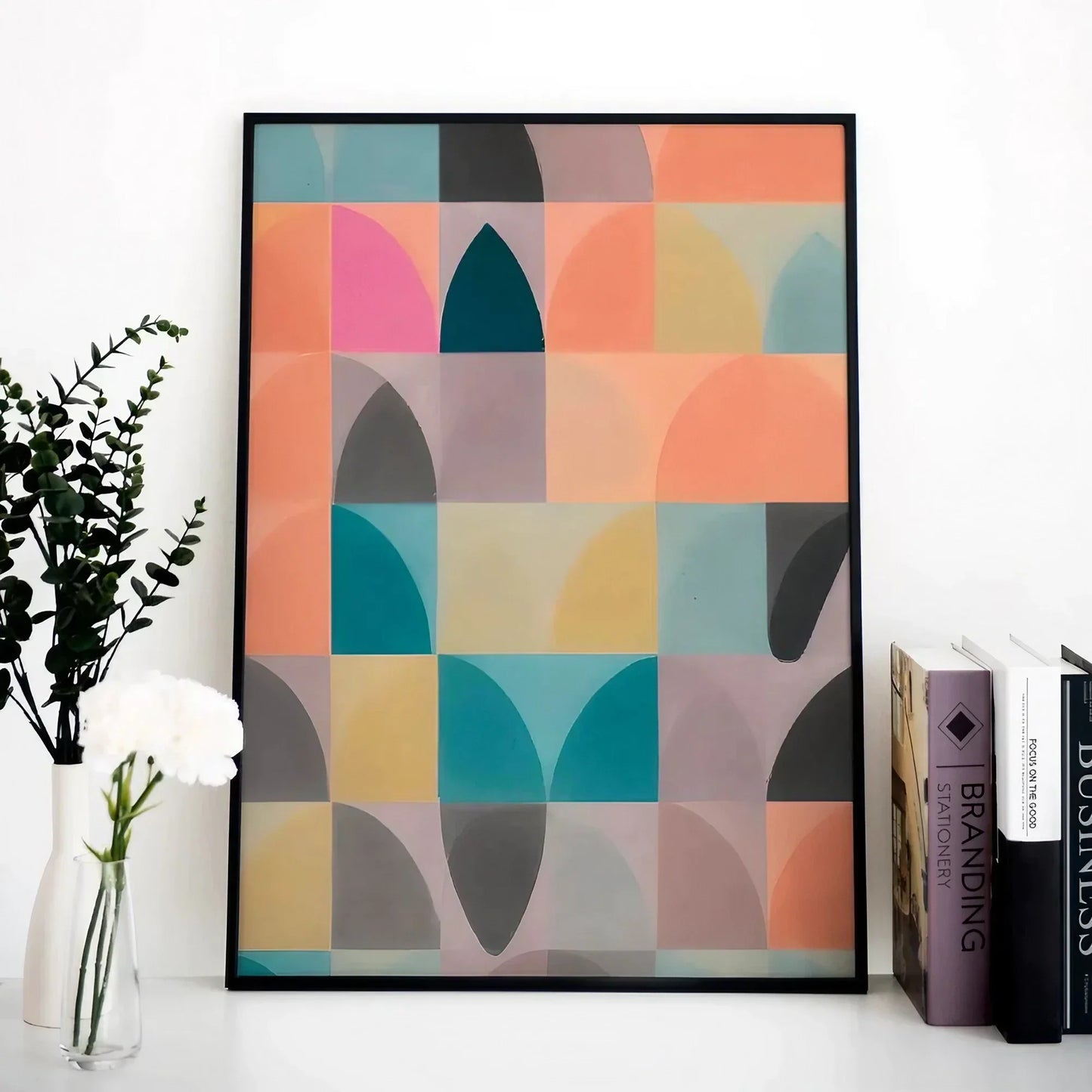 Geometrical Color Minimalist Abstract Wall Frame