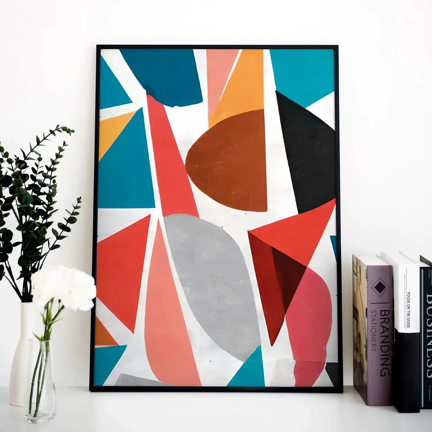 Geometrical Color Minimalist Abstract Wall Frame