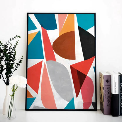 Geometrical Color Minimalist Abstract Wall Frame