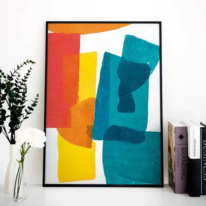 Geometrical Color Minimalist Abstract Art Wall Frame