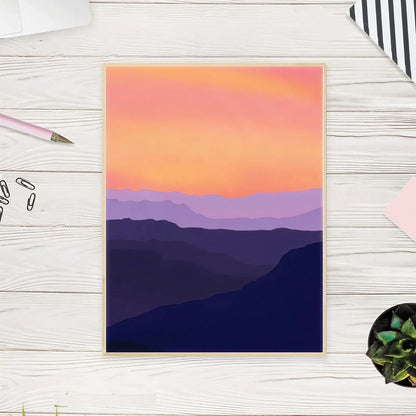 Mountain Wall Art Minimalist Wall Art Landscape Scenery Wall Frame