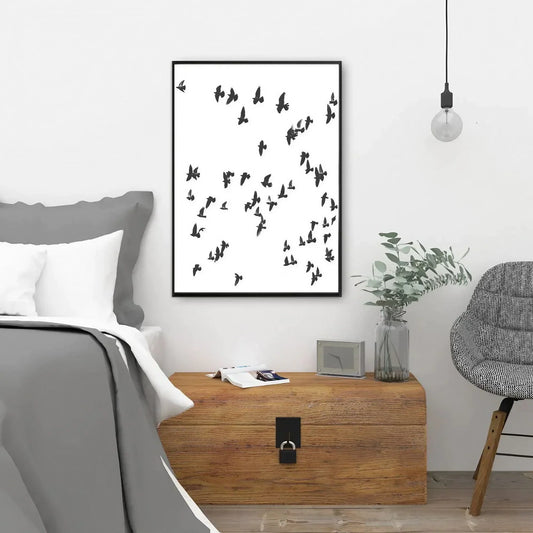 Flying Birds Flock Of Birds Wall Art Wall Frame
