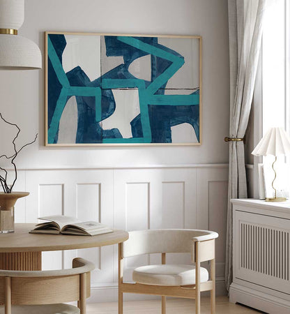 METRIC BLUE  , GEOMETRIC ART PRINTS