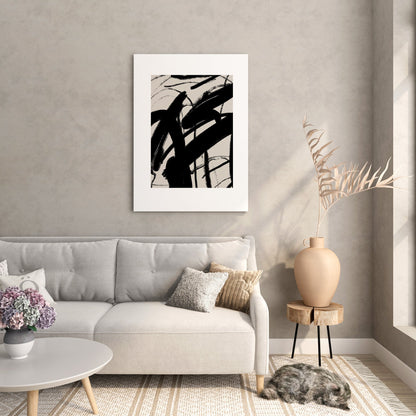 Beige Abstract Wall Art Print