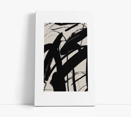 Beige Abstract Wall Art Print