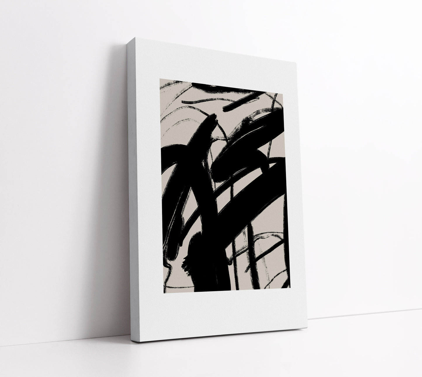 Beige Abstract Wall Art Print