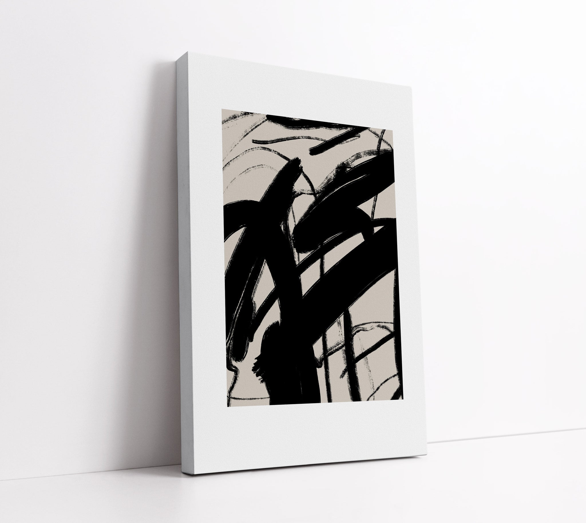 Beige Abstract Wall Art Print