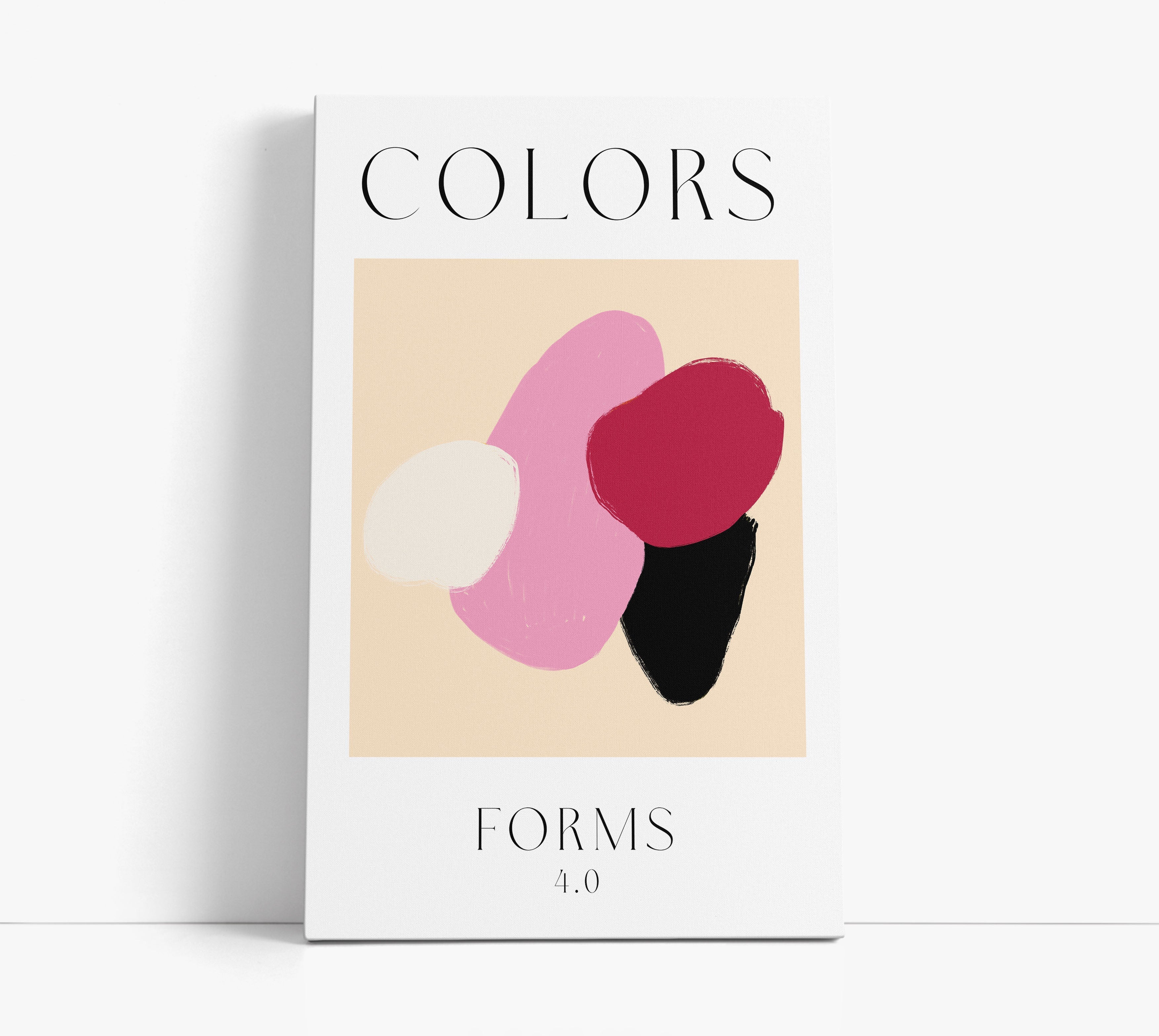 Blush Colour Forms Wall Art Print
