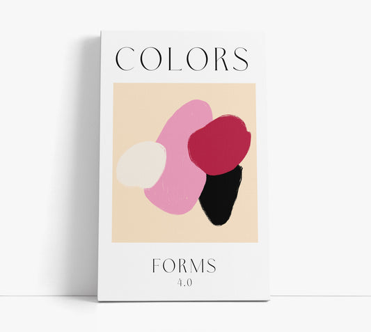 Blush Colour Forms Wall Art Print
