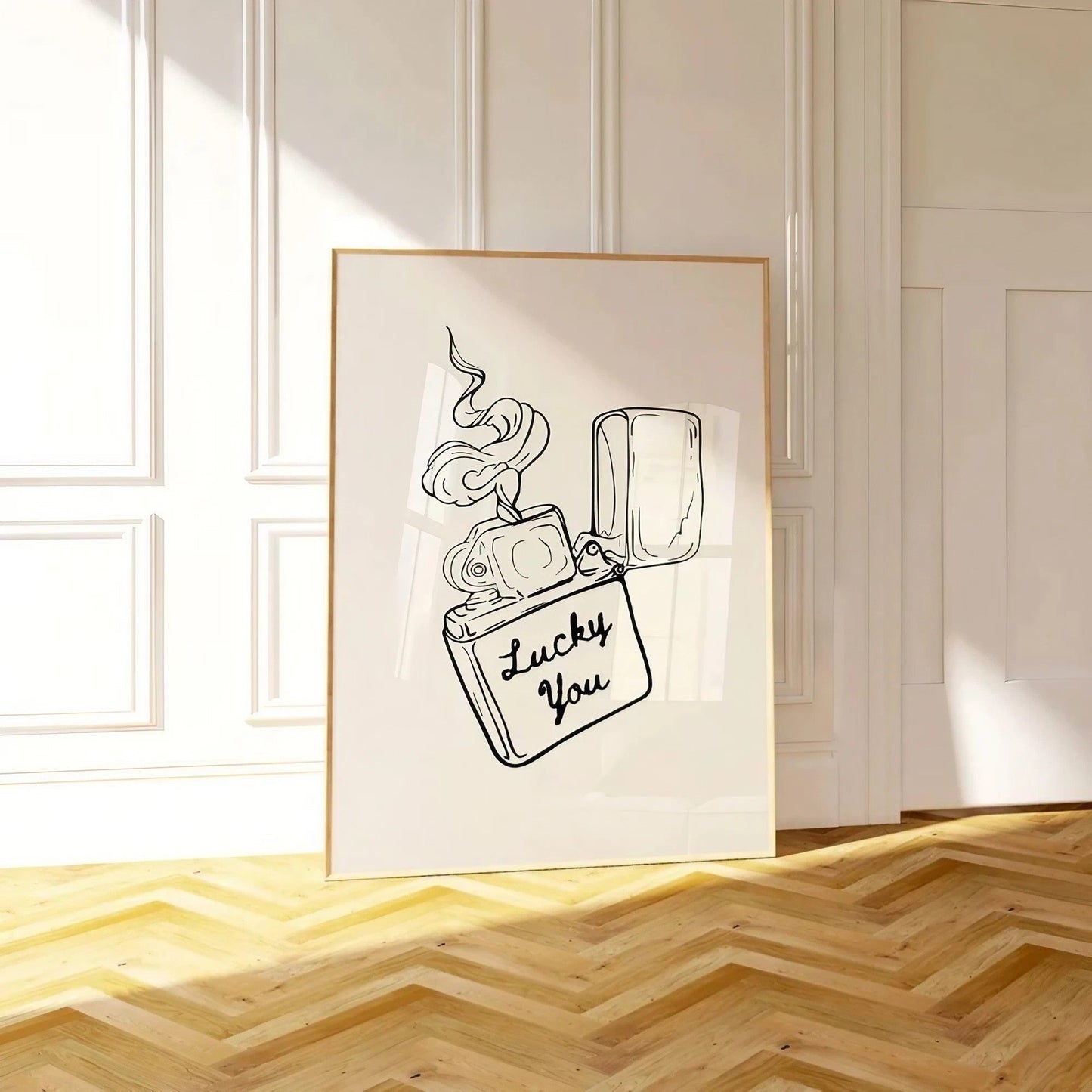 Black And White  Lucky You Wall Art Wall Frame