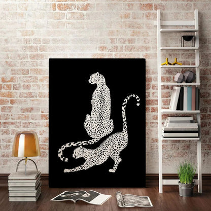 Black And White Leopard Modern Wall Art Wall Frame