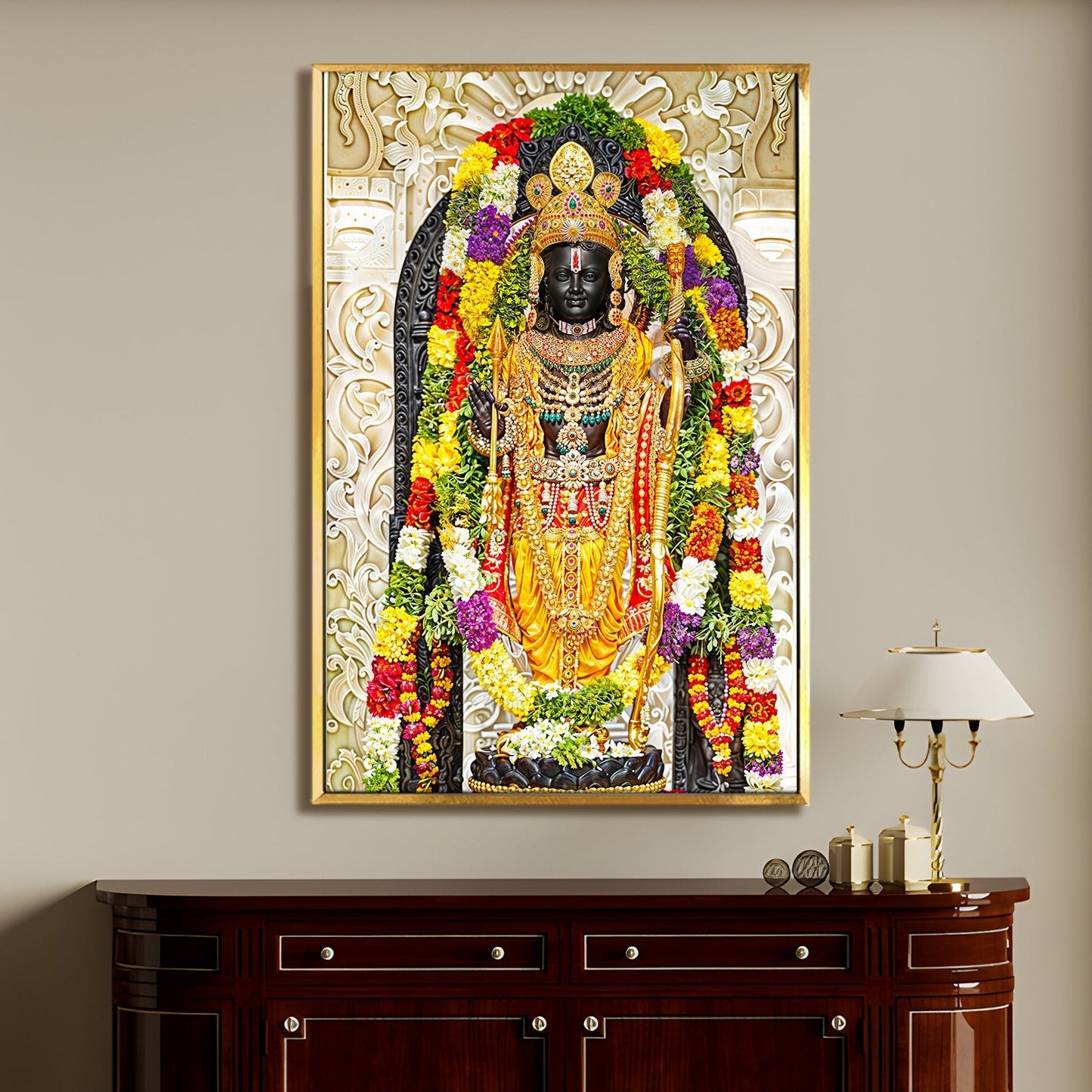 Where Prayers Take Form: A Ram Lalla Painting Print Canvas To Fulfill the Devotee's Soul
