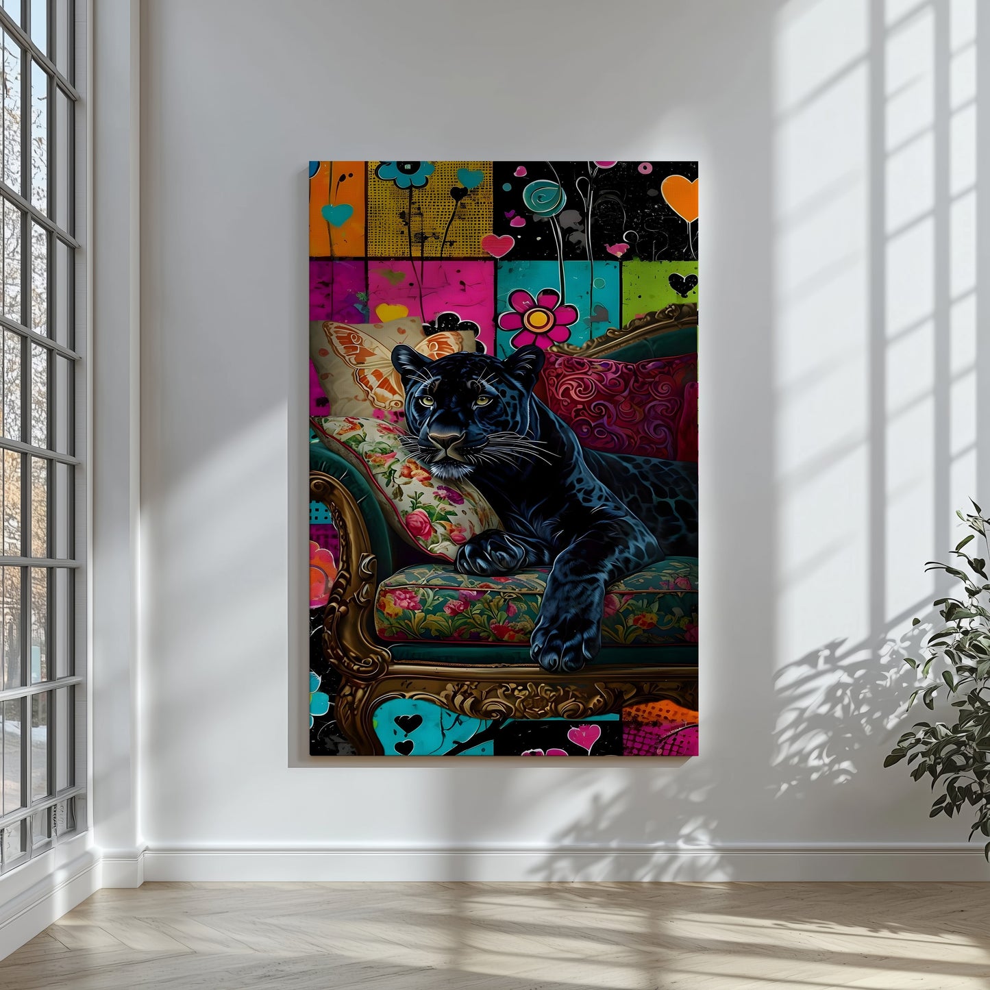 BLACK PANTHER ON SOFA