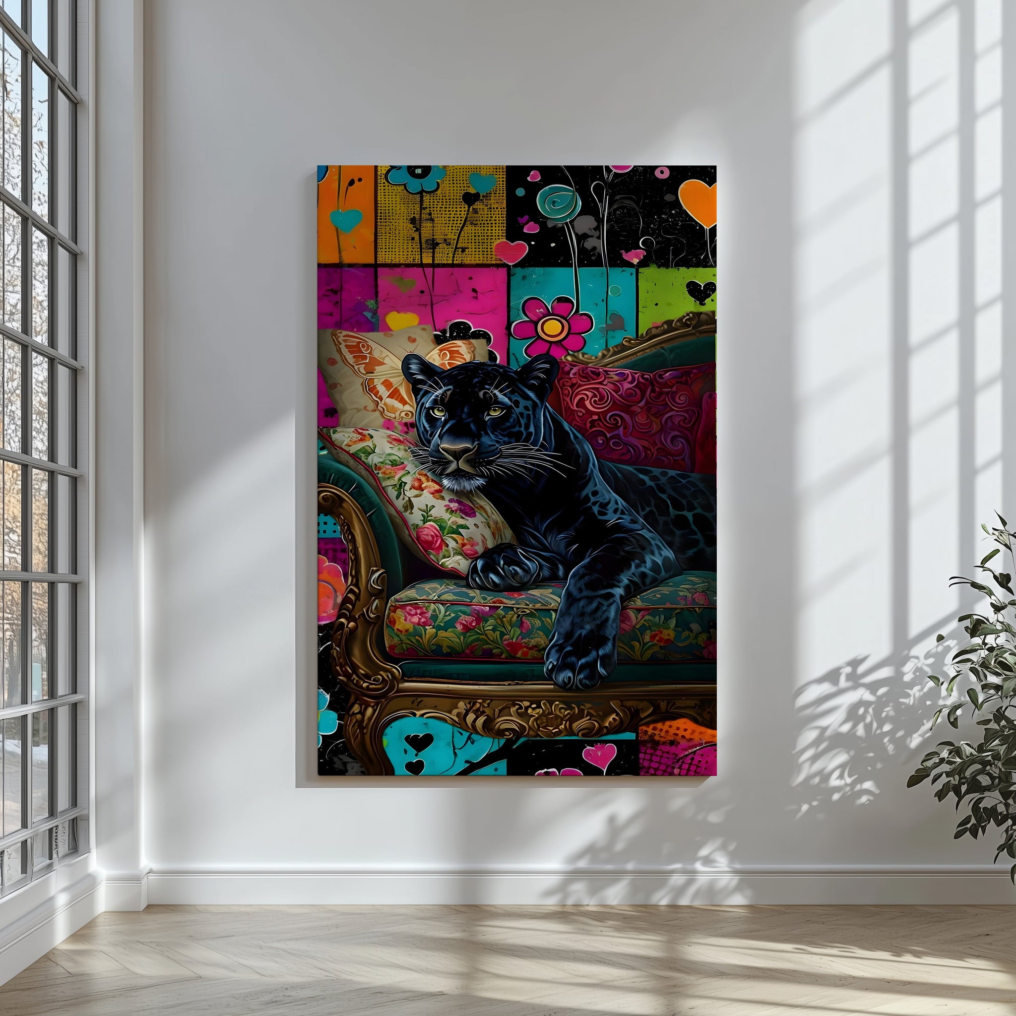 BLACK PANTHER ON SOFA