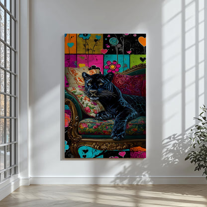 BLACK PANTHER ON SOFA