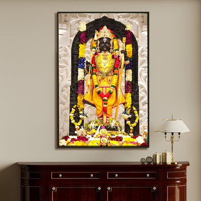 Blossoms for the Divine: A Glimpse into a Ram Lalla Painting Print Canvas Masterpiece Artwork