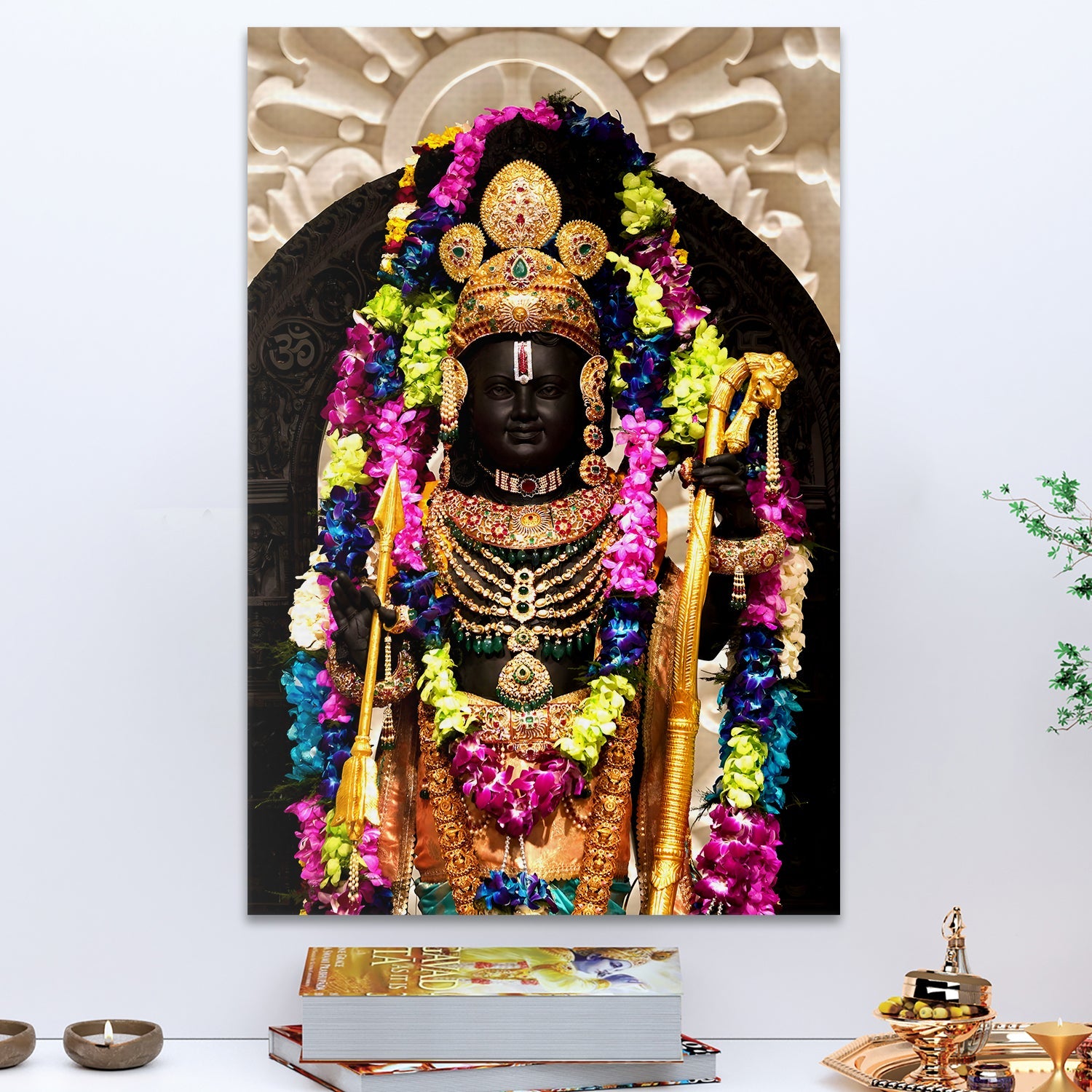 A Divine Encounter: A Ram Lalla Painting Print Canvas Framed Artwork That Captures the Heart