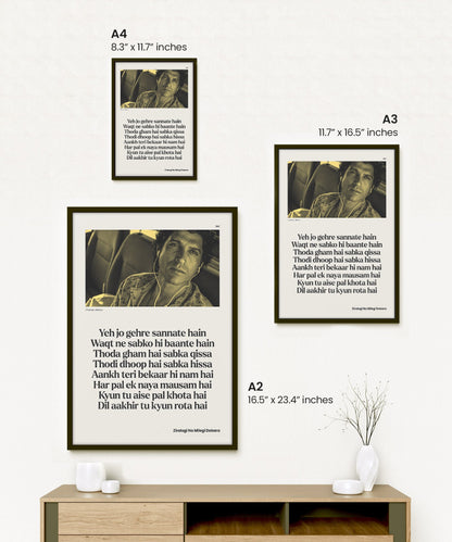 Farhan Akhtar ZNMD Shayari Poster