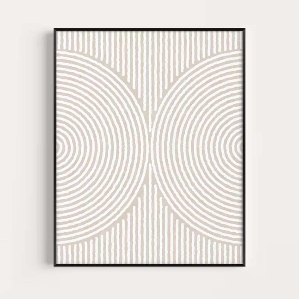 Modern Neutral Abstract wall Wall Art Set of 3 Wall Frames