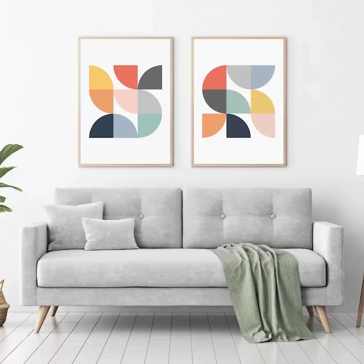 Scandinavian Geometric Mid Century Wall Frame