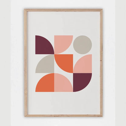 Mid Century Modern Wall Art Set of 3 Wall Frame