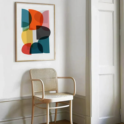 Colorful Bold Print Mid Century Wall Frame