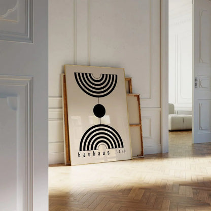 Mid Century Modern Wall Art Set of 2 Black Wall Frame