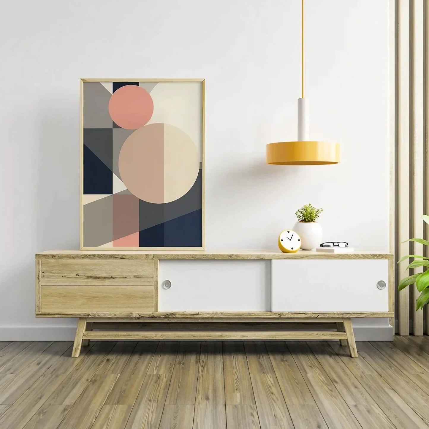 Print Blue and Pink Morden Wall Frame