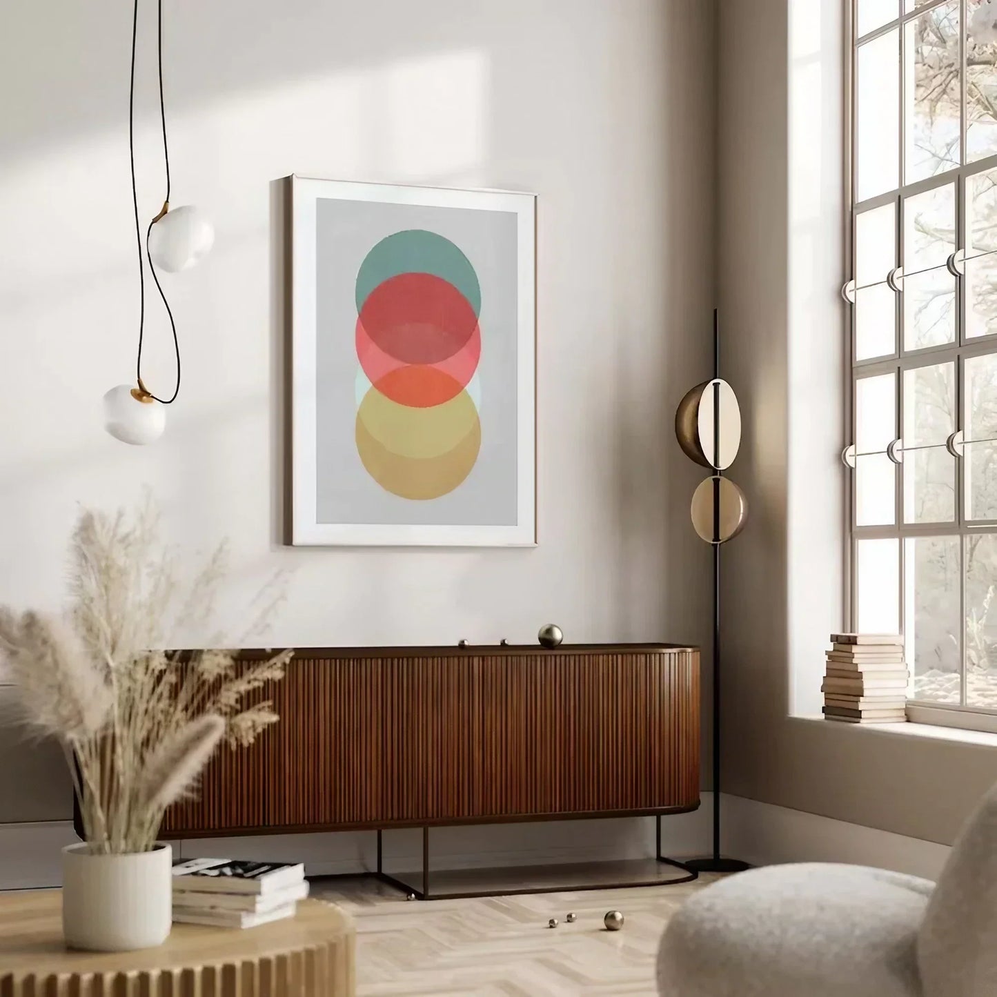 Scandinavian Morden Set of 2 Colorful Wall Frame