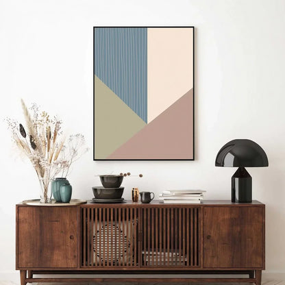 Set of 2 Boho Modern Abstract Line Art Modern Minimal Wall Frame