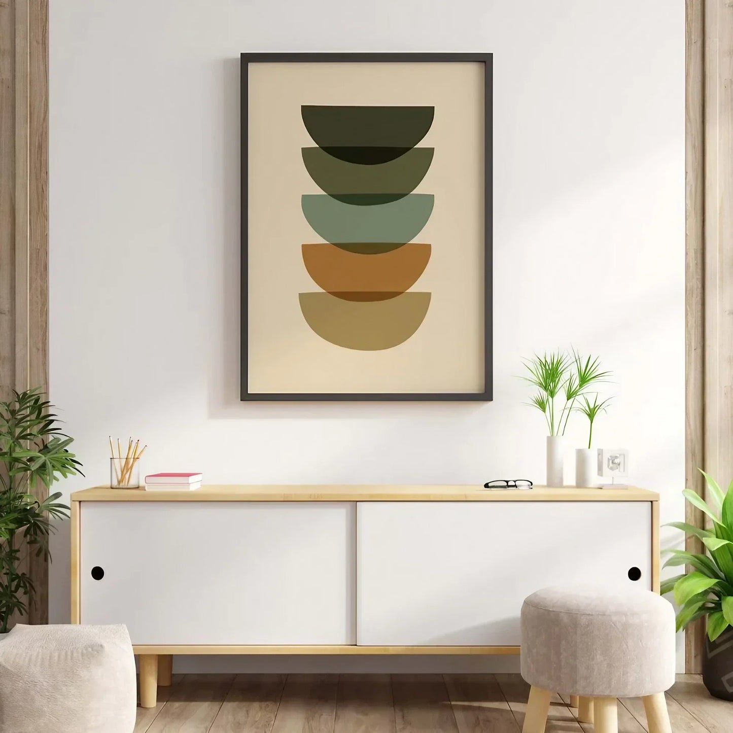 Earthy Tones Art Modern Wall Frame