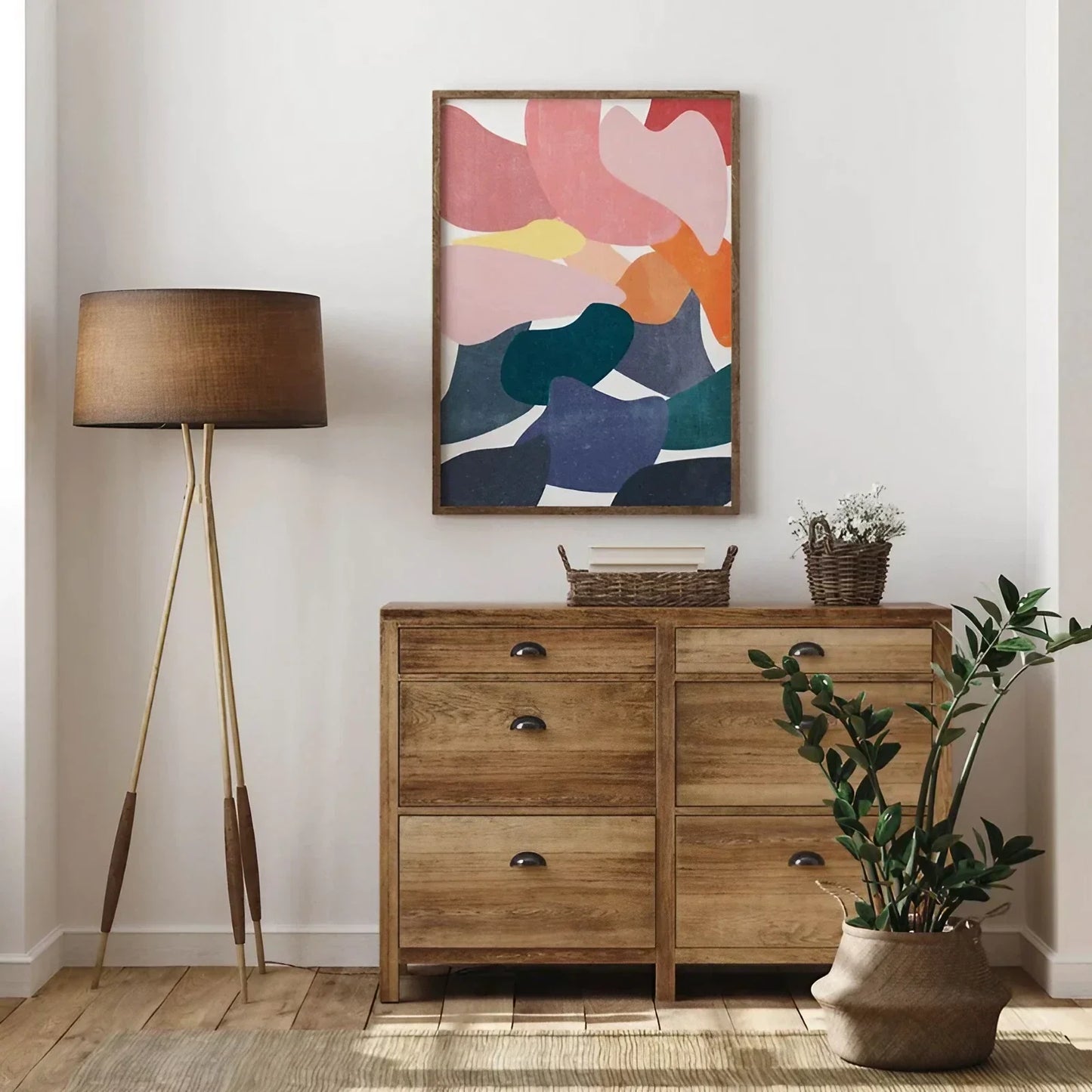 Set of 2 Vibrant Wall Art Modern Colorful Wall Frame