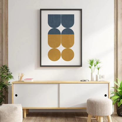 Fun Set of 2 Colorful Wall Scandinavian Abstract Wall Frame