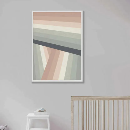 Boho Rainbow Nursery Art Set of 2 Neutral Rainbow Decor Large Wall Decor Wall Frame