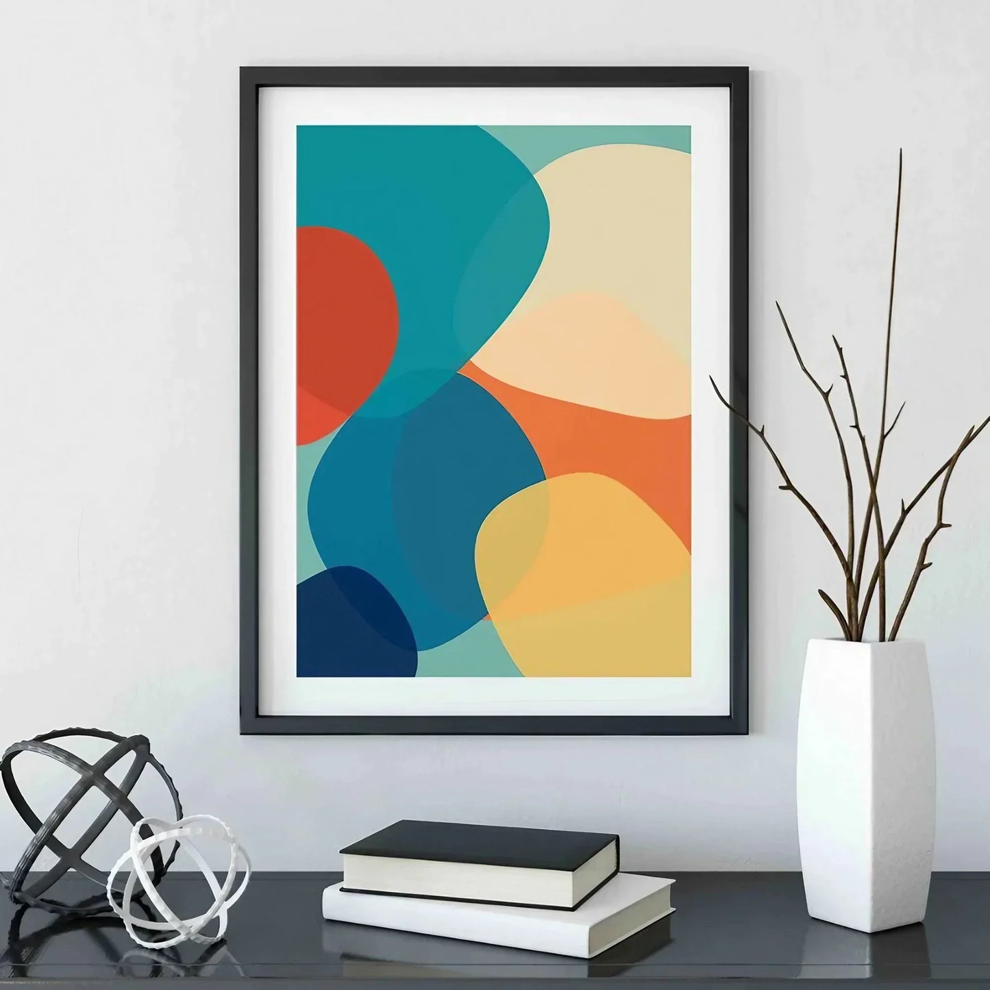 Fun Colorful Large Abstract Wall Frame