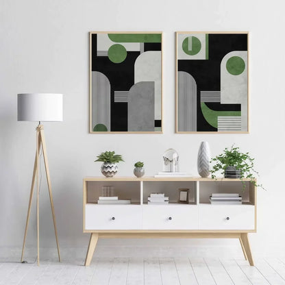 Green Black Mid Century Wall Frame