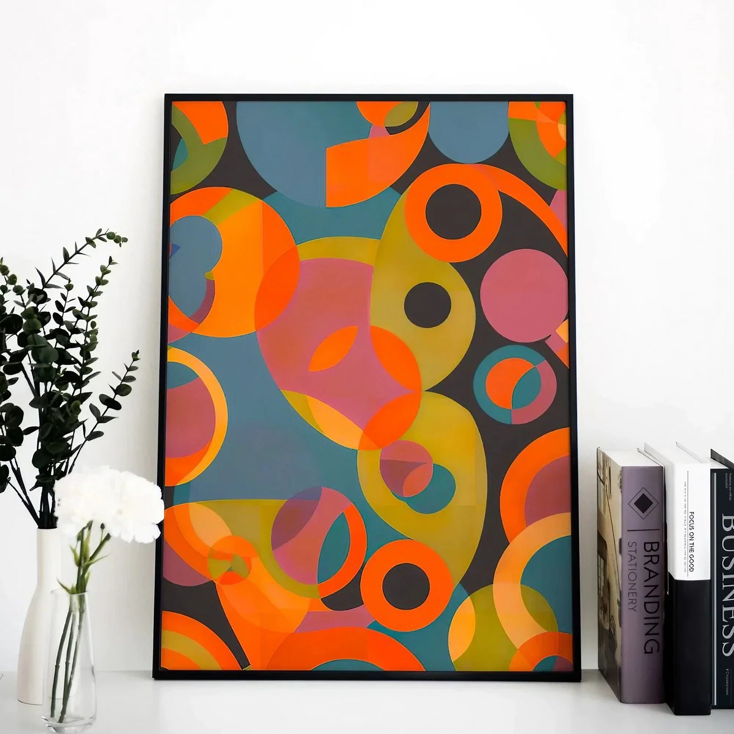 Colorful Geometry Minimalist Abstract Wall Frame