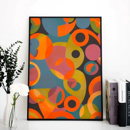 Colorful Geometry Minimalist Abstract Wall Frame