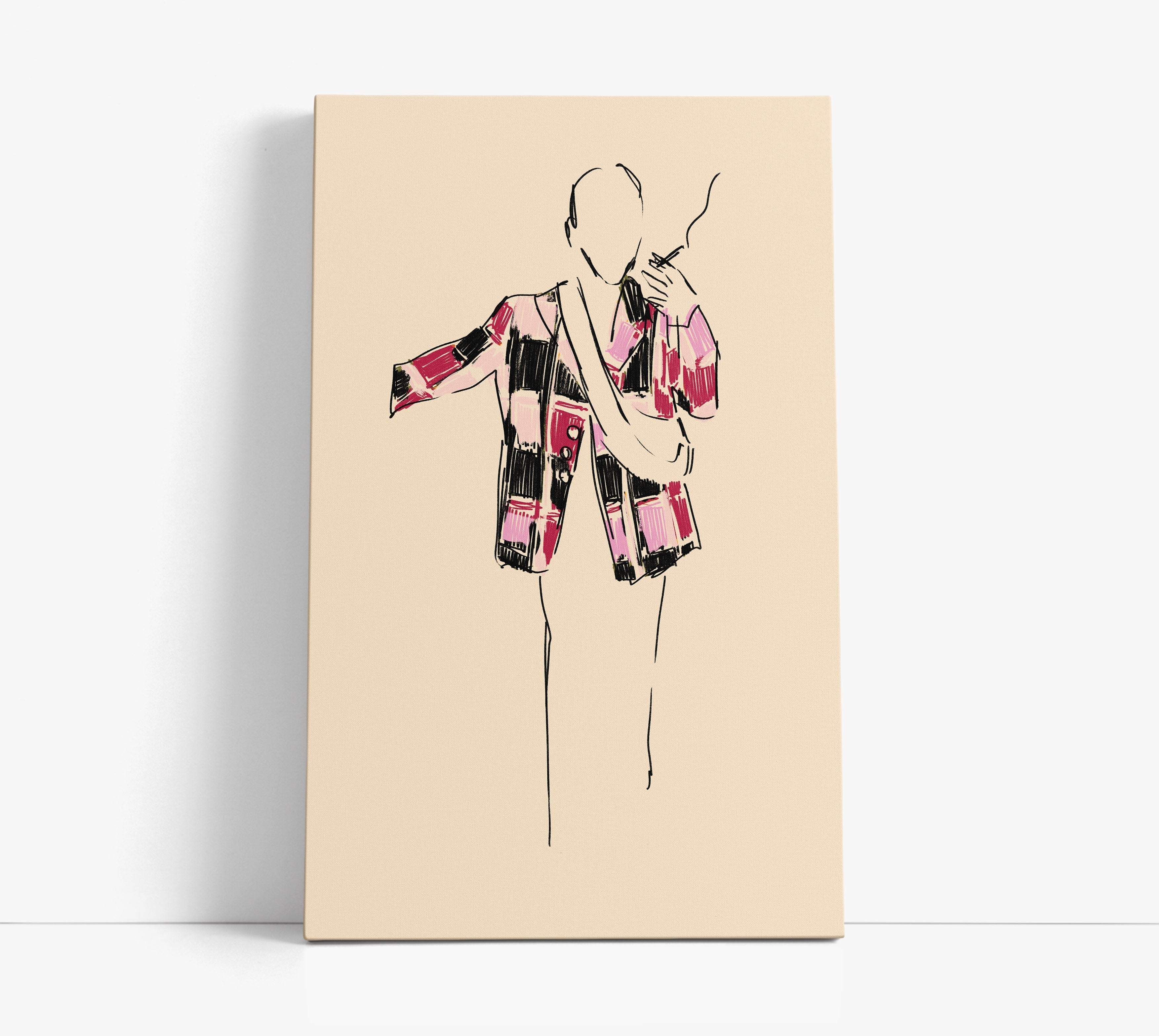 Crimson Chic Fashion Wall Art Print